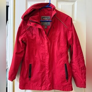 Eddie Bauer Red Hooded WeatherEdge Jacket